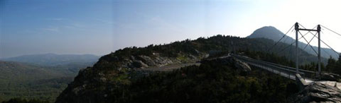 mile high swinging bridge at Grandfather Mountain